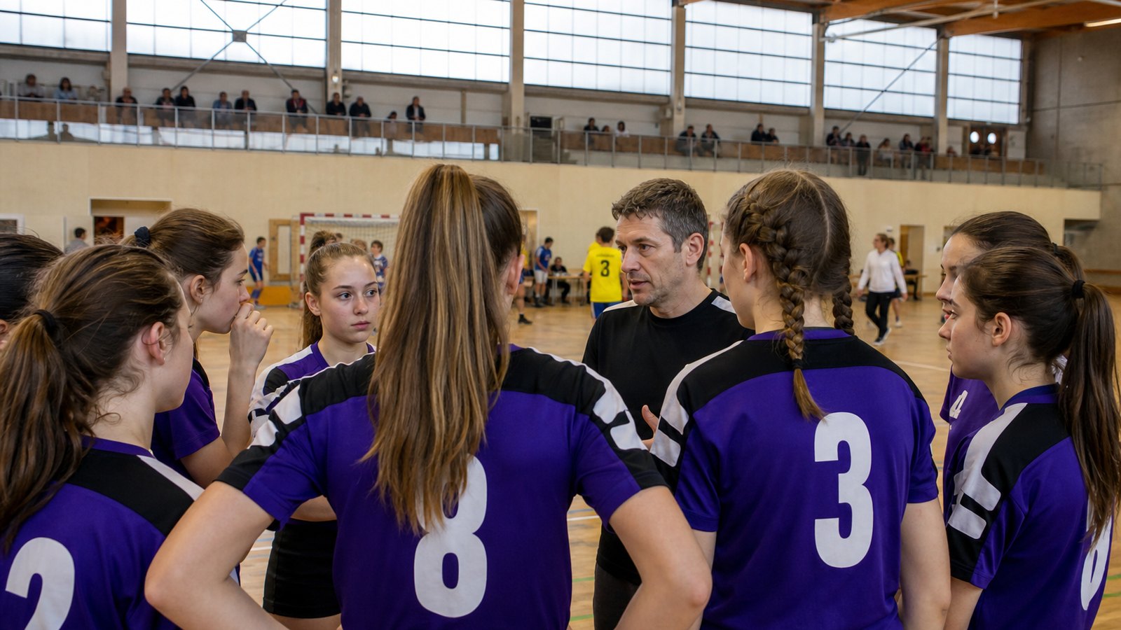Journée de tournoi sportif dans un gymnase de club